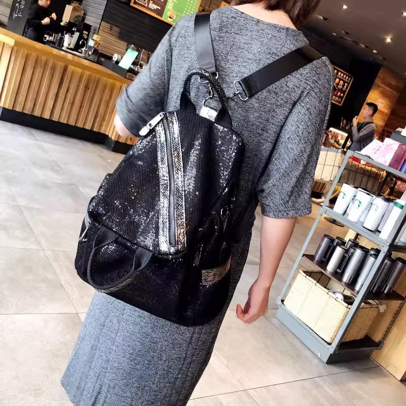 Luxury Bags With Zipper - Mochilas de Lantejoulas de Nylon para