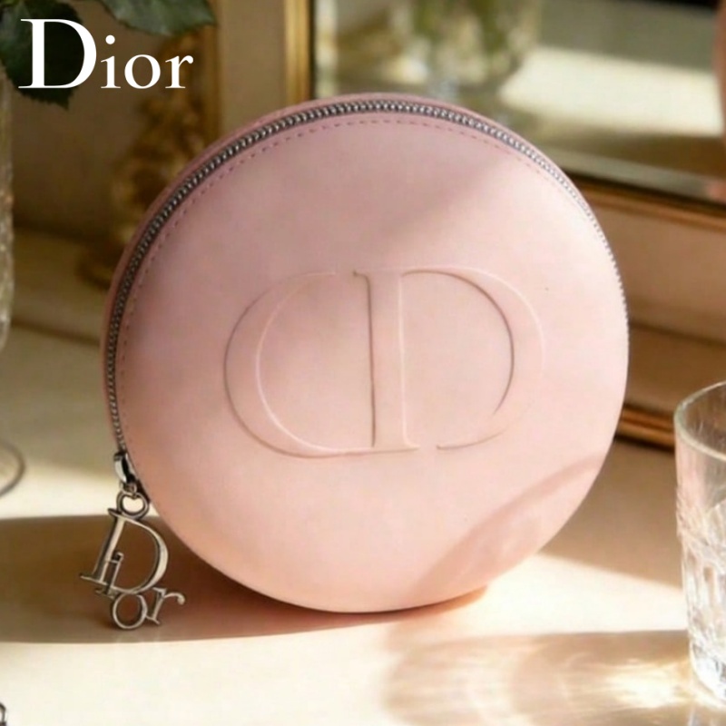 Luxury Bags Dior - Bolsa de maquiagem de silicone redonda