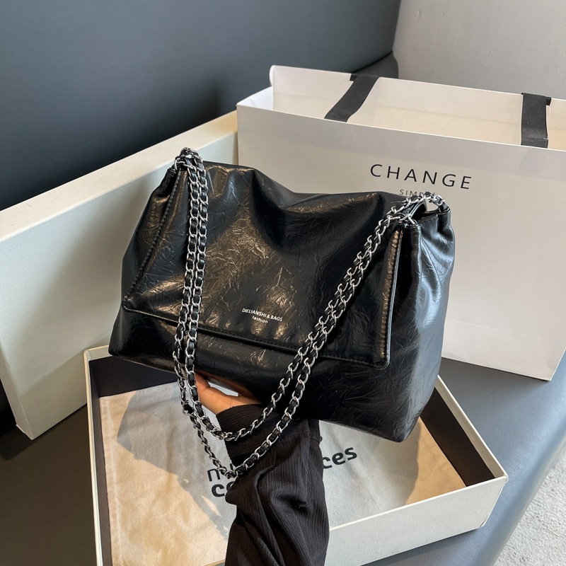 Luxury Bags Logo - Bolsa Tote de Couro Fashion com