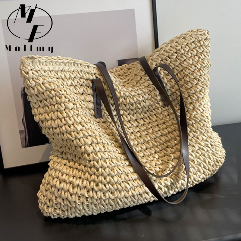 Luxury Bags Shopping - Bolsas Tote de Palha Trançada, Bolsa