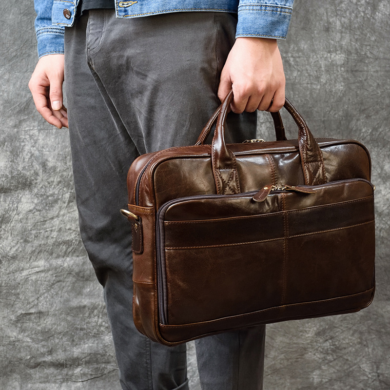 Luxury Bags With Zipper - Bolsa De Couro Genuíno De Luxo