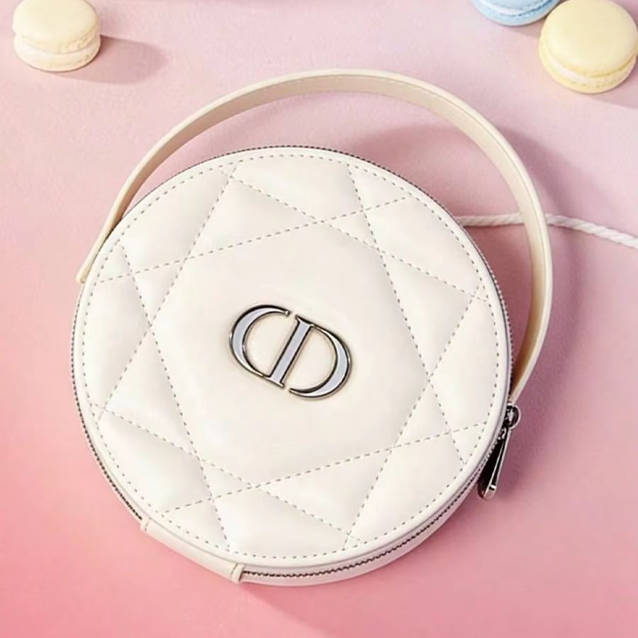 Luxury Bags Dior - Bolsa de Maquiagem Redonda de Luxo