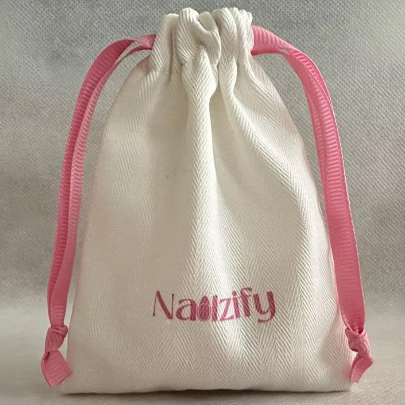 Saco de cordão de lona de espi - Luxury Bags Logo avaliação e preço