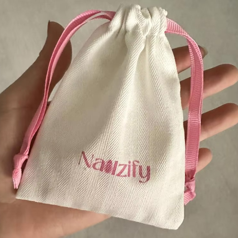 Saco de cordão de lona de espi - Luxury Bags Logo avaliação e preço
