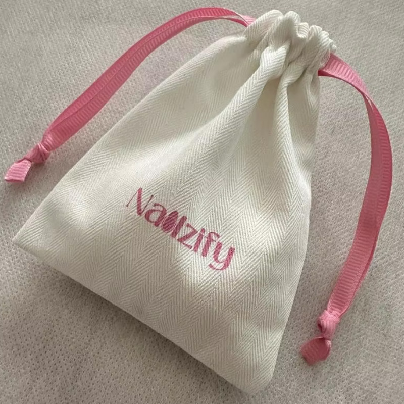 Saco de cordão de lona de espi - Luxury Bags Logo avaliação e preço