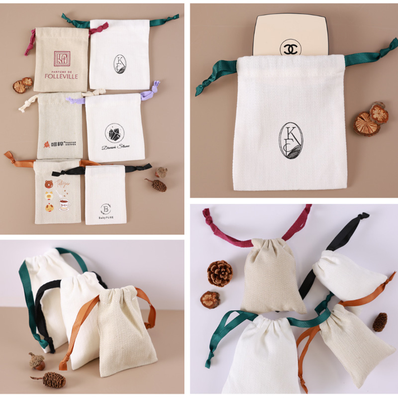 Saco de cordão de lona de espi - Luxury Bags Logo avaliação e preço