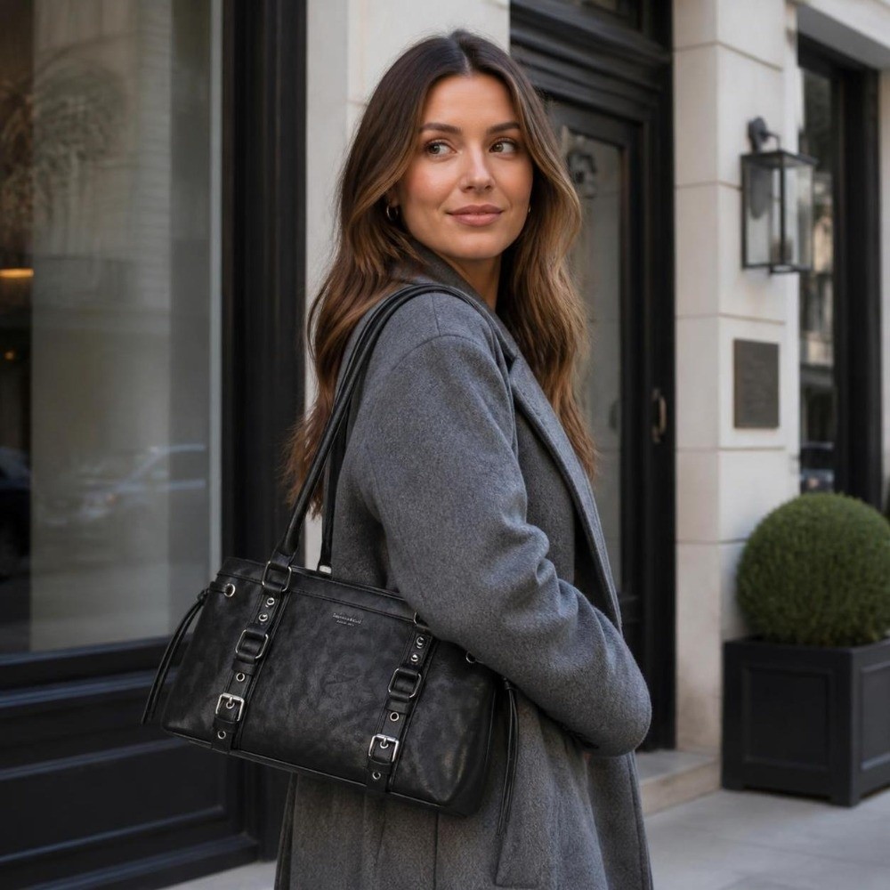 Nova Bolsa de Mão Feminina com - Structured Handbag Top Handle avaliação e preço