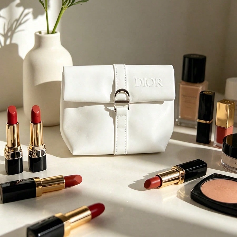 Bolsa cosmética branca da Dior - Luxury Bags Dior avaliação e preço