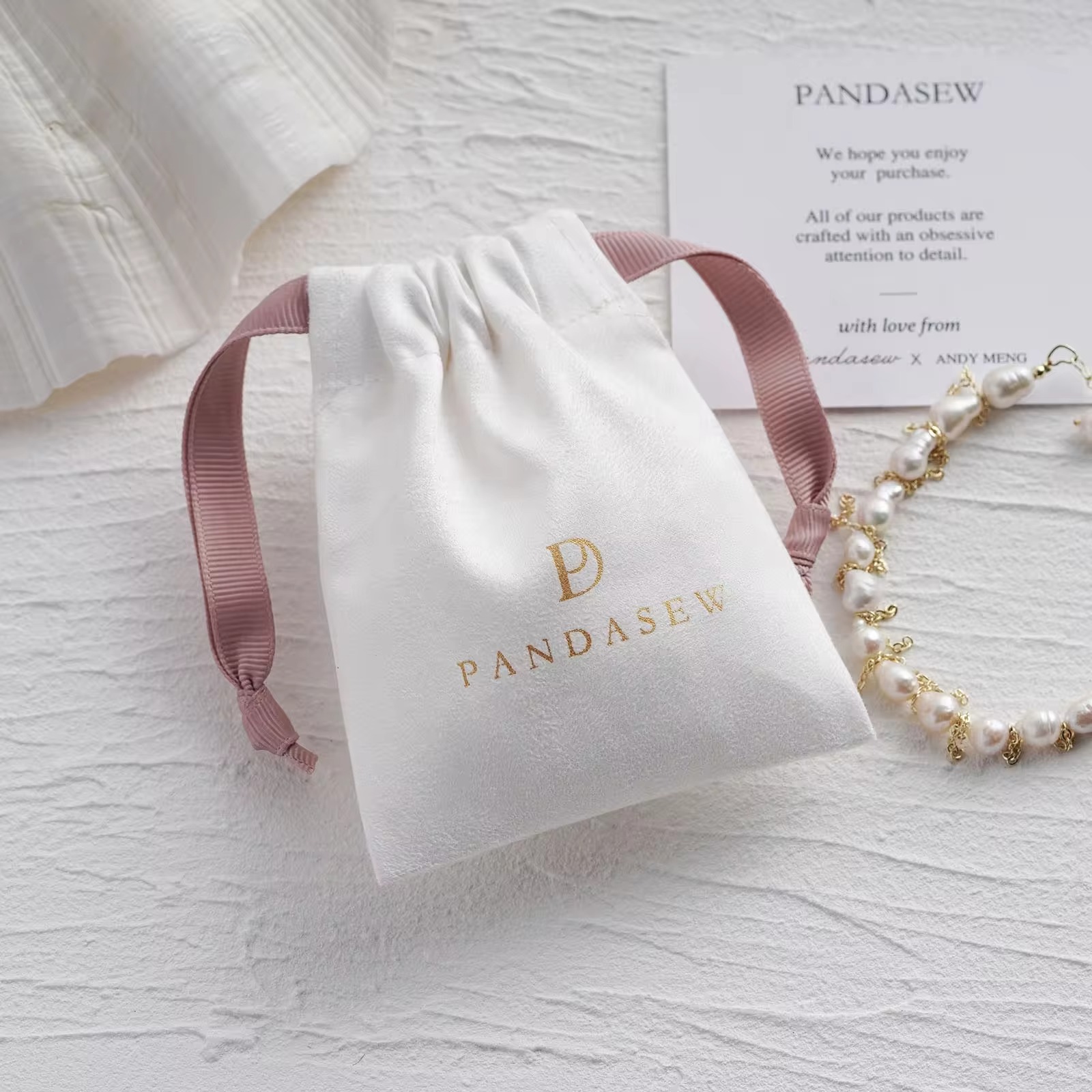 Saco de Joias de Luxo em Suede - Luxury Bags Logo avaliação e preço
